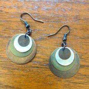 Bohemian mixed metal earrings